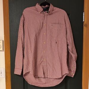 Tommy Hilfiger Men's Red Gingham Button Down Shirt